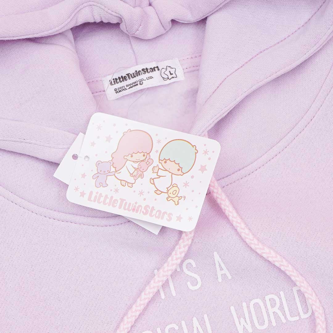 Little Twin Stars Long-Sleeved Lavender Hoodie - L