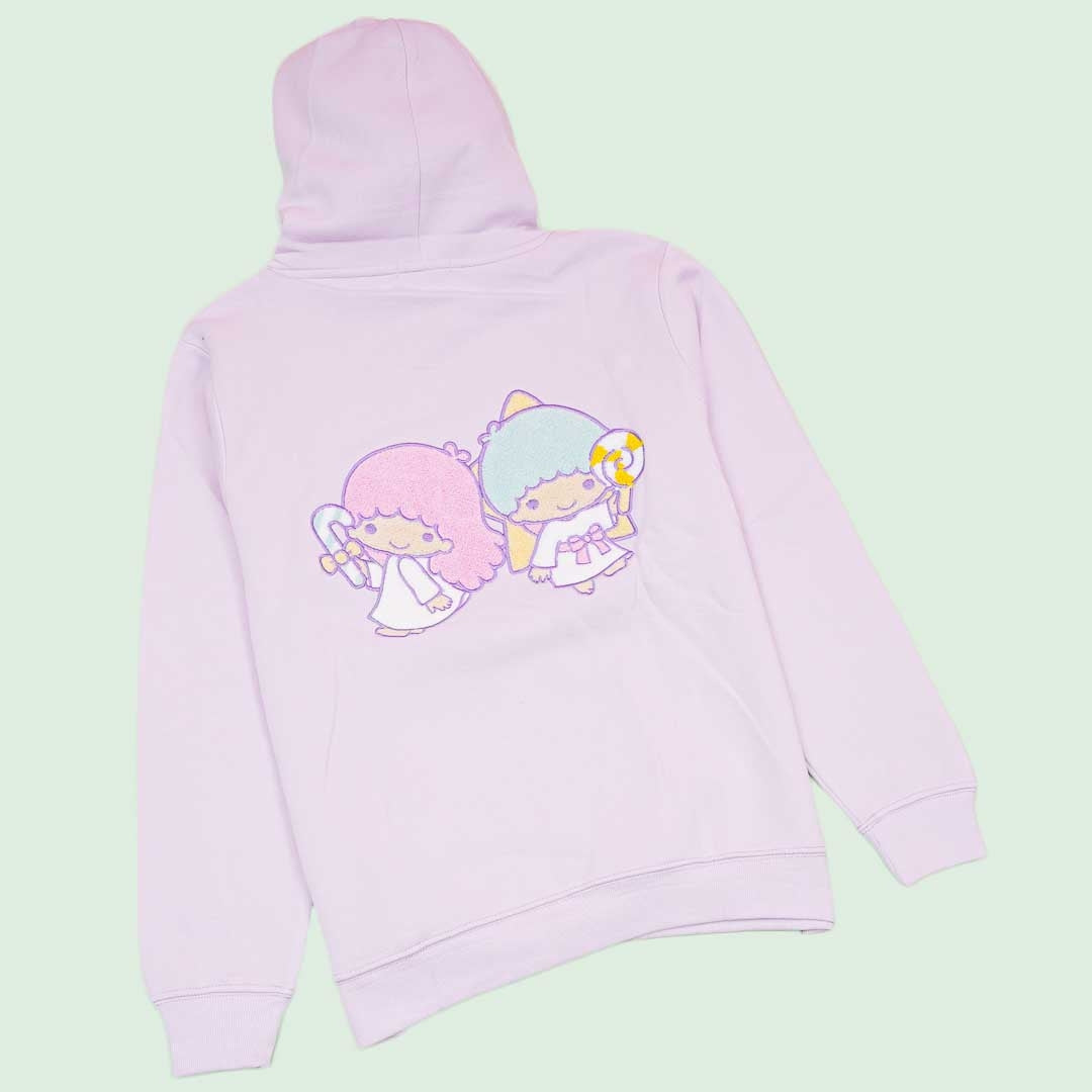 Little Twin Stars Long-Sleeved Lavender Hoodie - L