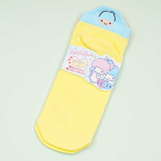 Little Twin Stars Embroidered Heel Socks