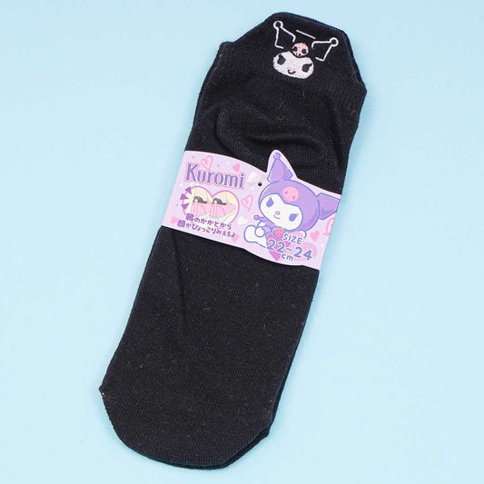Kuromi Embroidered Heel Socks