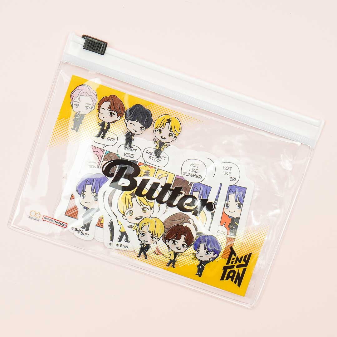 BTS TinyTAN Butter Flake Seals With Case - Yellow