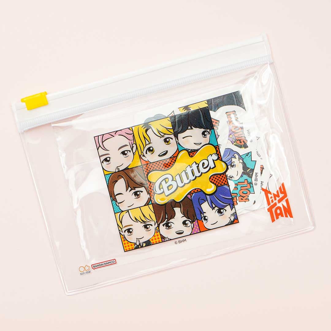 BTS TinyTAN Butter Flake Seals With Case - White