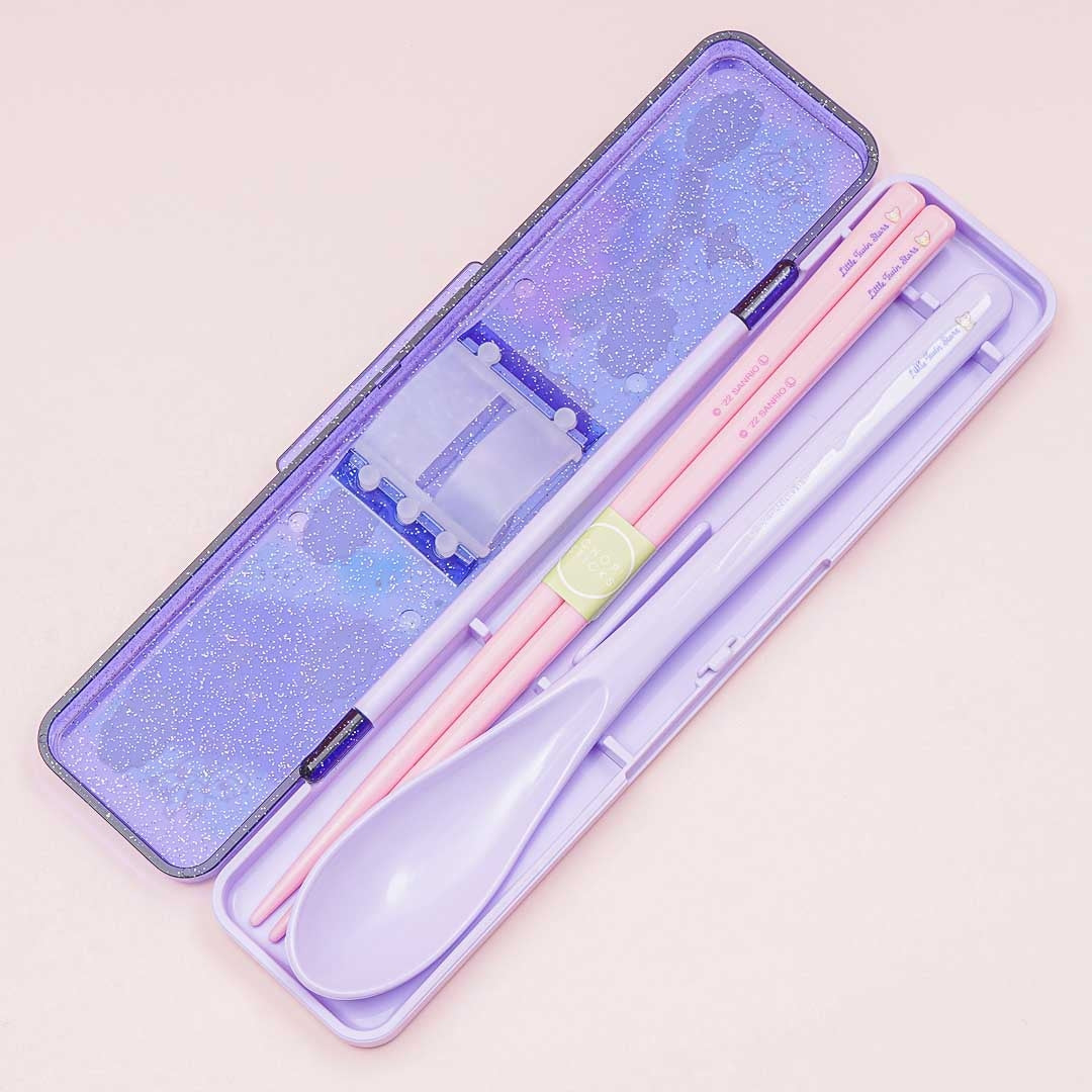 Little Twin Stars Glittery Sky Utensil Set