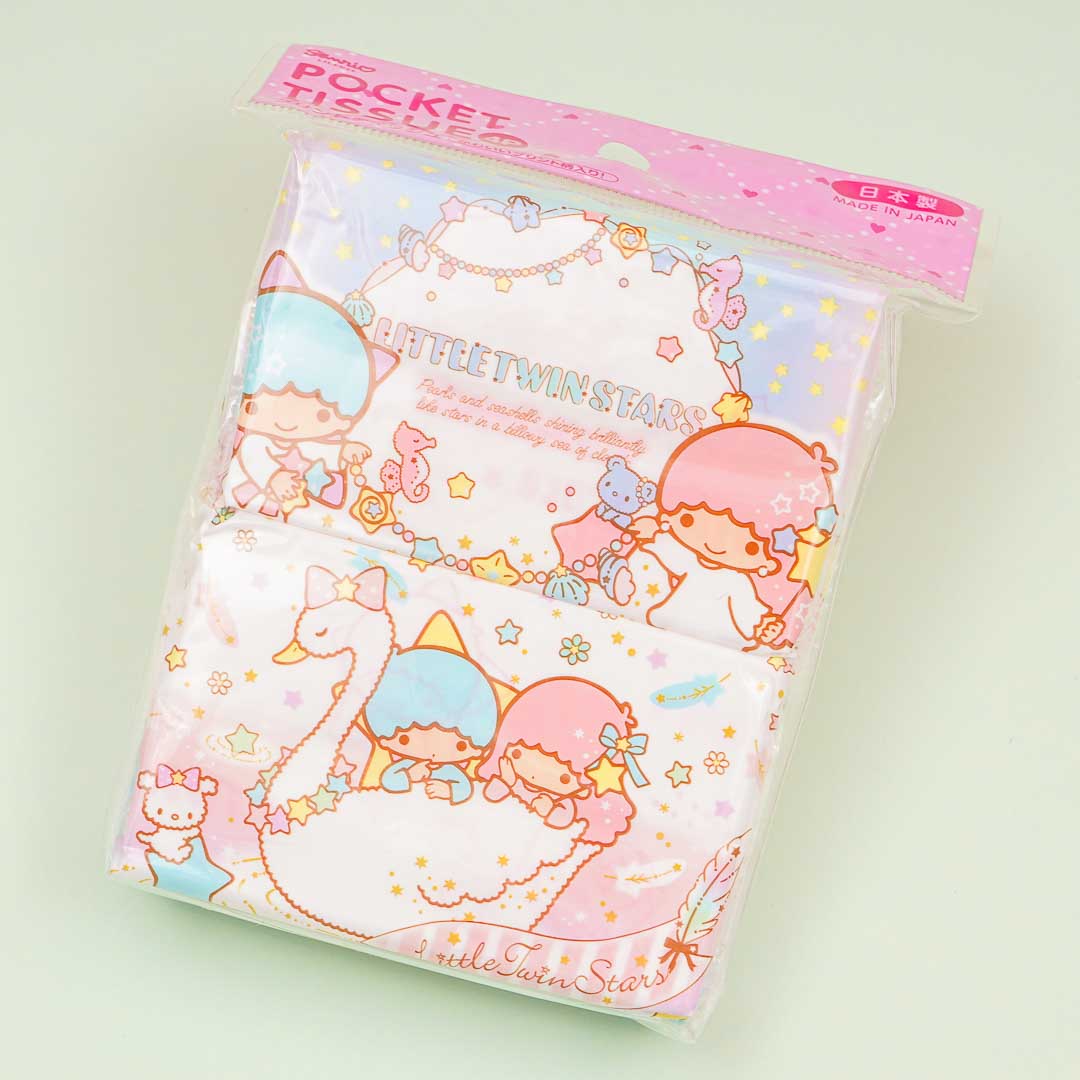 Little Twin Stars Swan Ride Pocket Tissue Pack Set