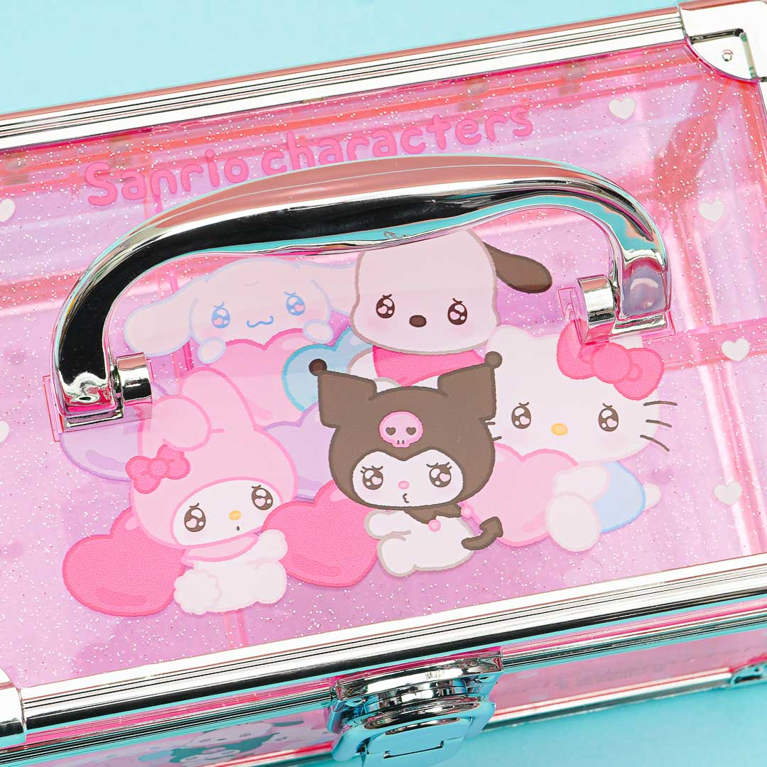 Sanrio Characters Pink Love Clear Vanity Case