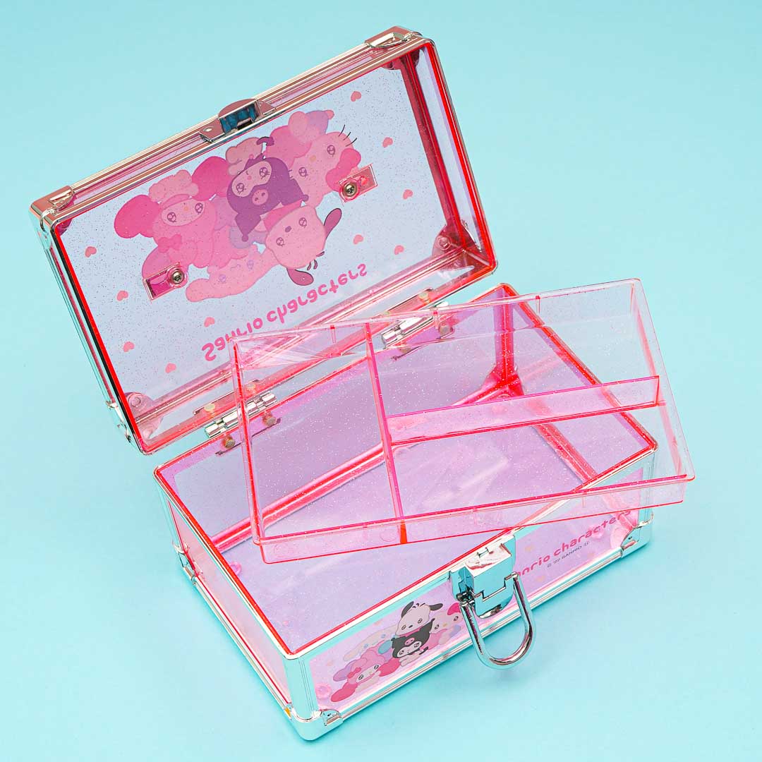 Sanrio Characters Pink Love Clear Vanity Case