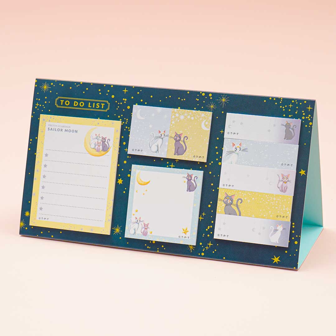 Sailor Moon & Cats Sticky Notes With Stand
