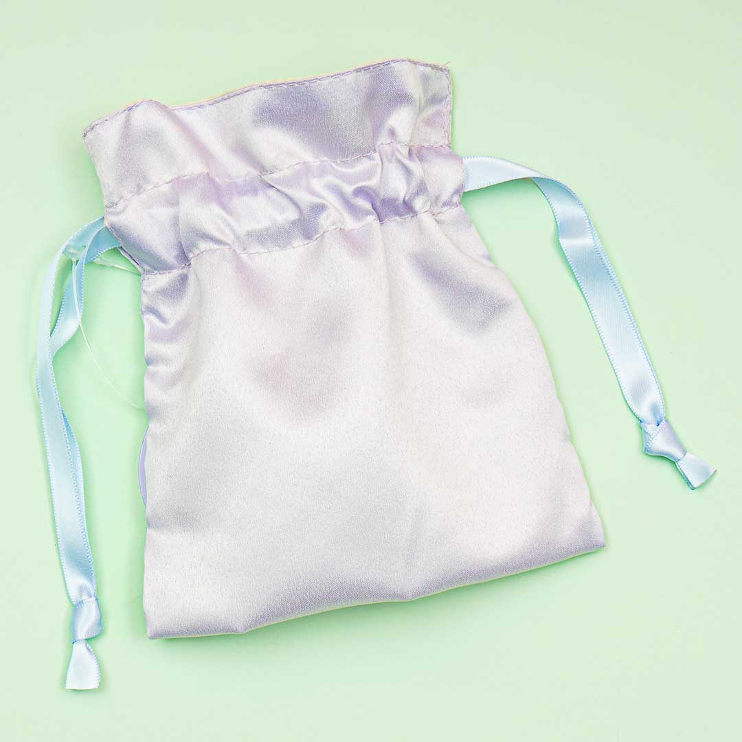 Kuromi Sparkle Hearts Drawstring Pouch