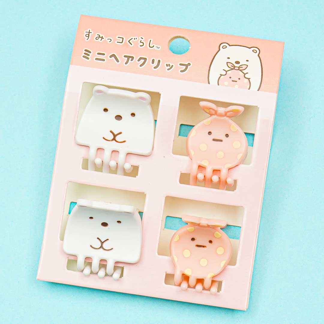 Sumikko Gurashi Mini Hair Clip Set - Shirokuma & Furoshiki
