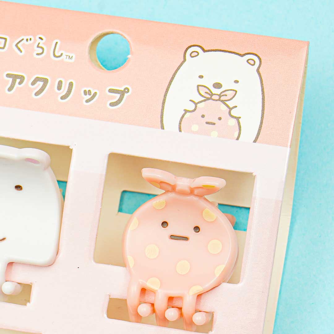 Sumikko Gurashi Mini Hair Clip Set - Shirokuma & Furoshiki