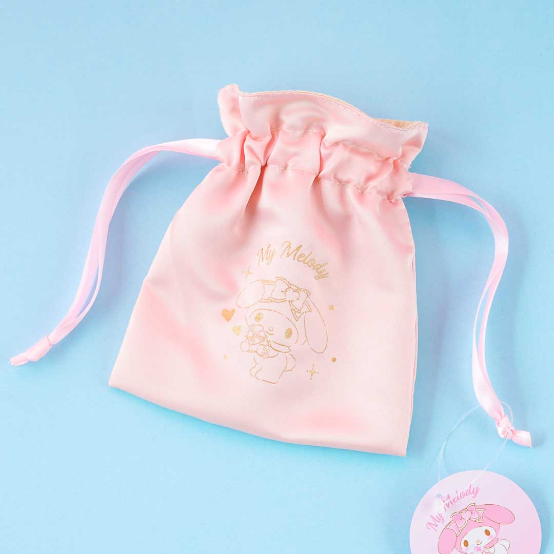 My Melody Sparkle Hearts Drawstring Pouch