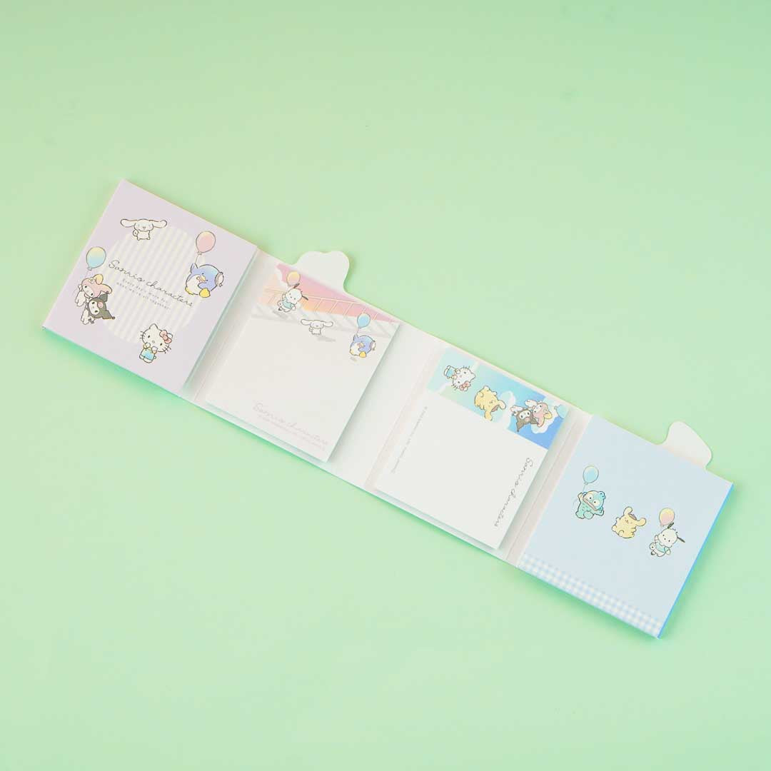 Sanrio Characters Balloon Fun Book-Style Mini Memo Pad