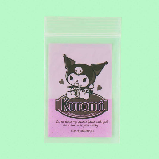Kuromi Yogurt Drink Zip Bag Set