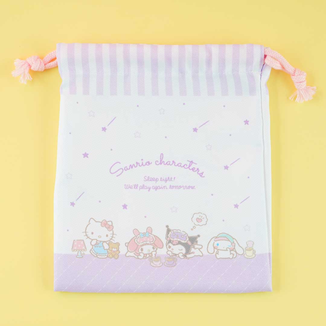 Sanrio Characters Sleepy Drawstring Pouch Set