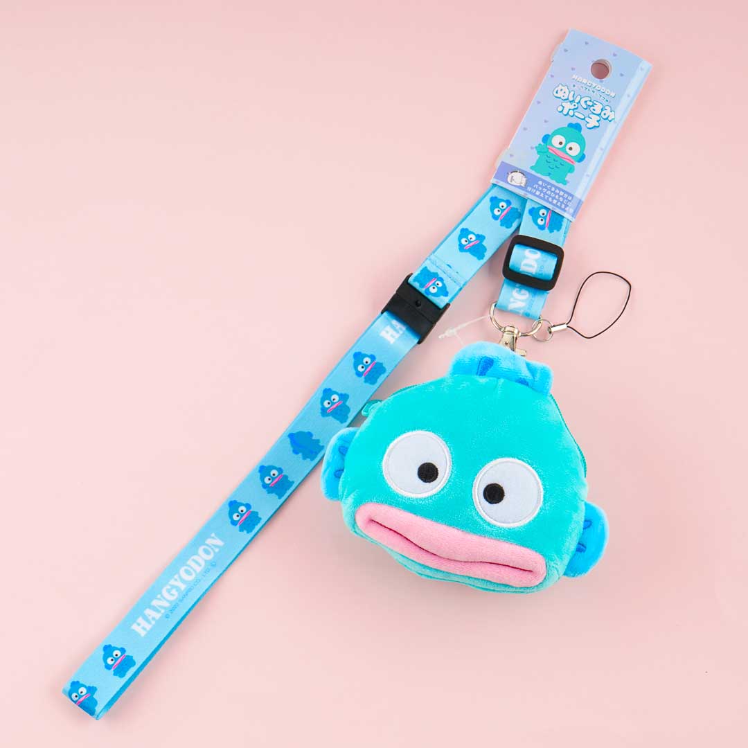 Hangyodon Fluffy Coin Purse With Neck Strap