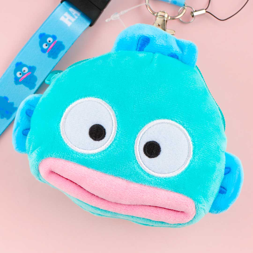 Hangyodon Fluffy Coin Purse With Neck Strap