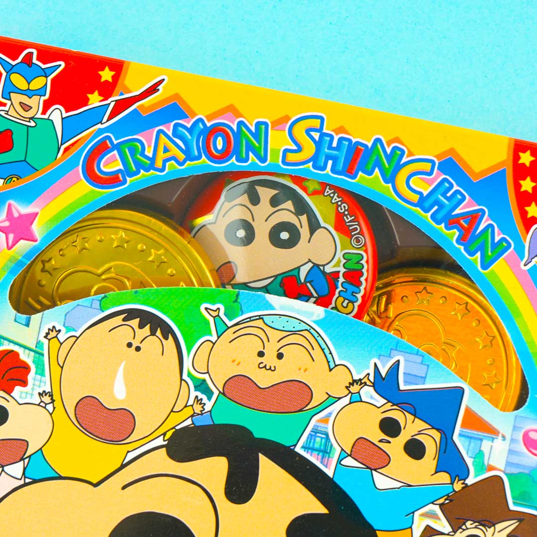 Crayon Shin-Chan Chocolate Coins & Badge