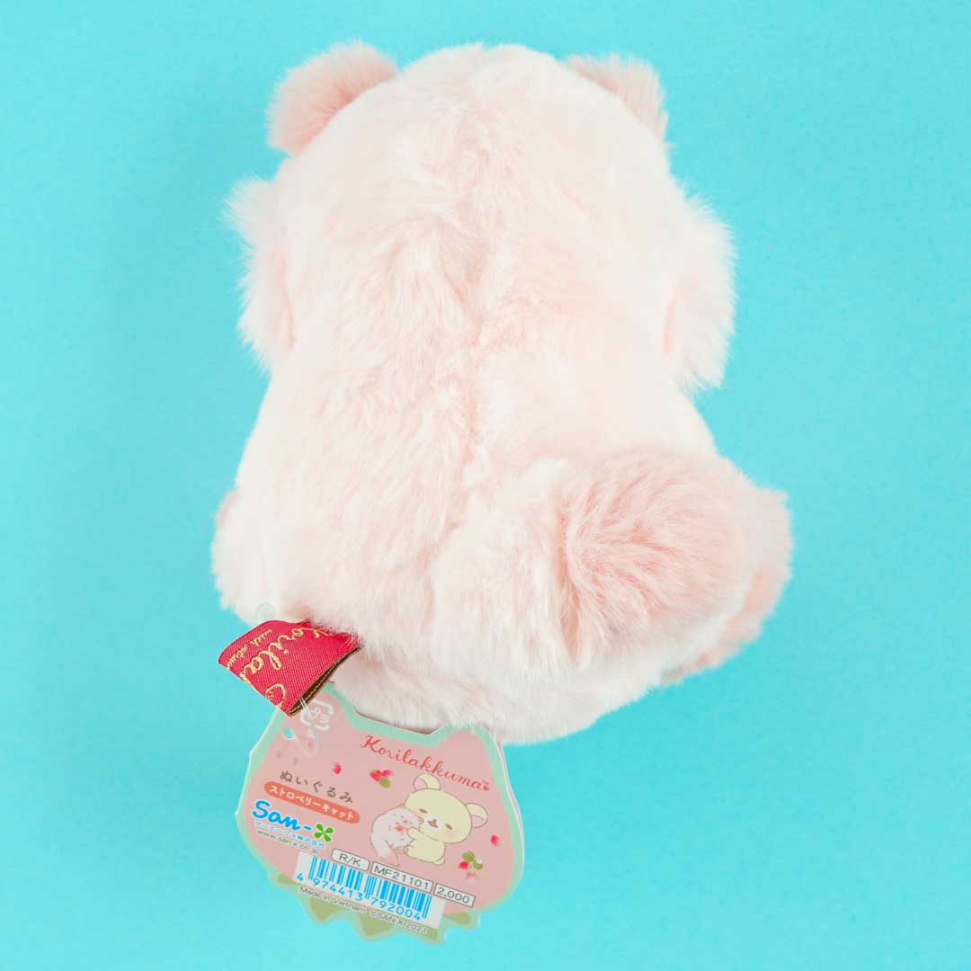 Rilakkuma Strawberry Cats Plushie - Korilakkuma / Medium