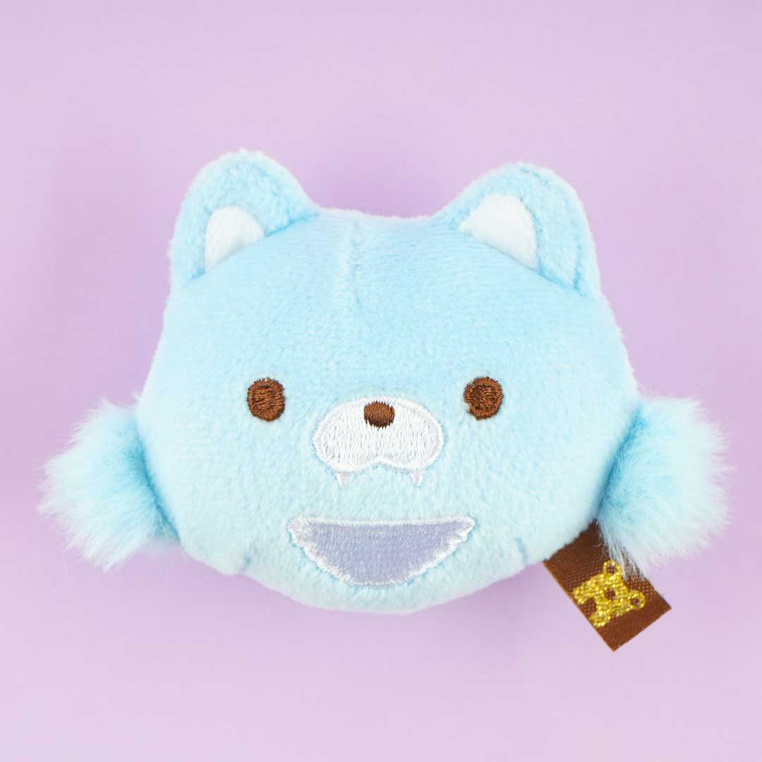 Rilakkuma Face Plushie - Blue Wolf / Mini
