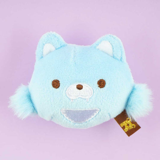 Rilakkuma Face Plushie - Blue Wolf / Mini