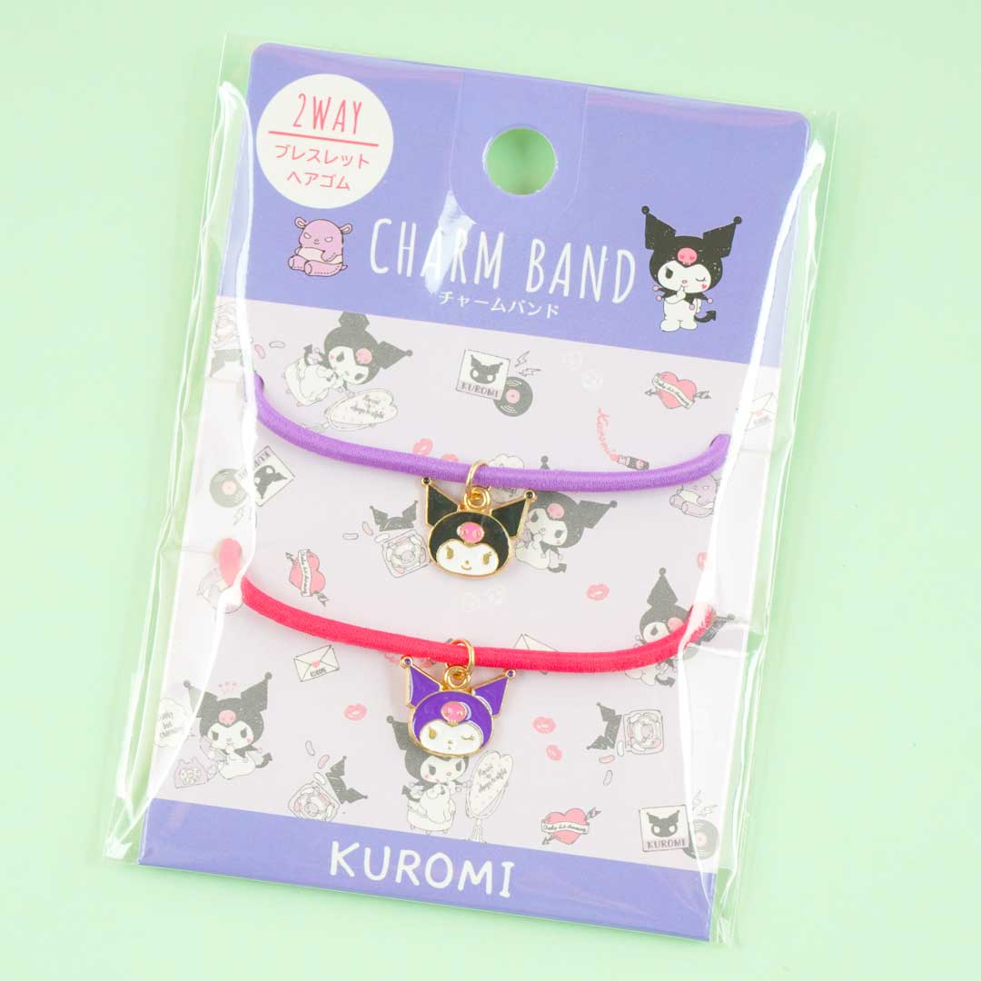 Kuromi Charm Hair Tie Set