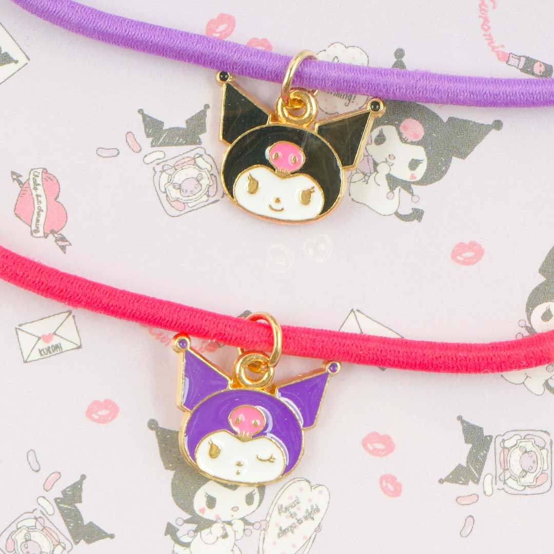 Kuromi Charm Hair Tie Set