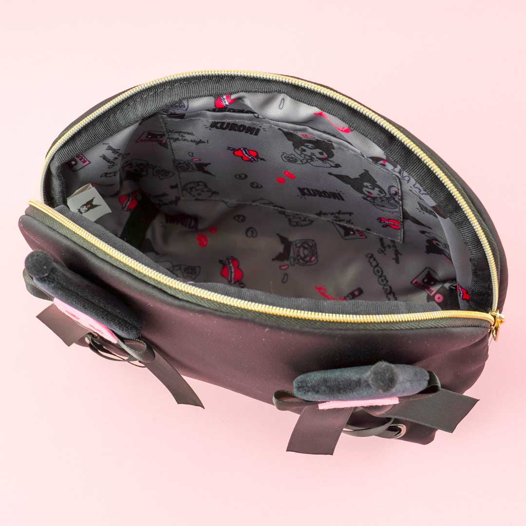 Kuromi Pointed Ears & Skulls Pouch