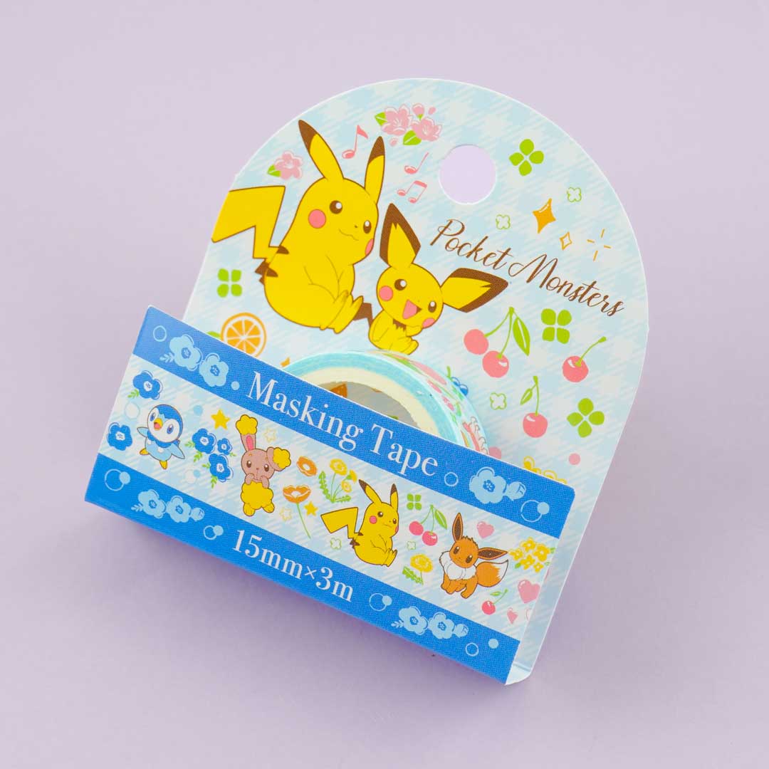 Pokemon Flower Washi Tape - Blue