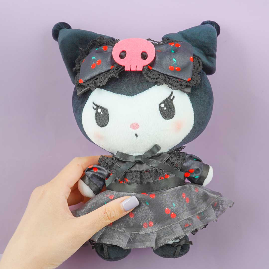 Kuromi Black Cherry Dress Plushie - Mini
