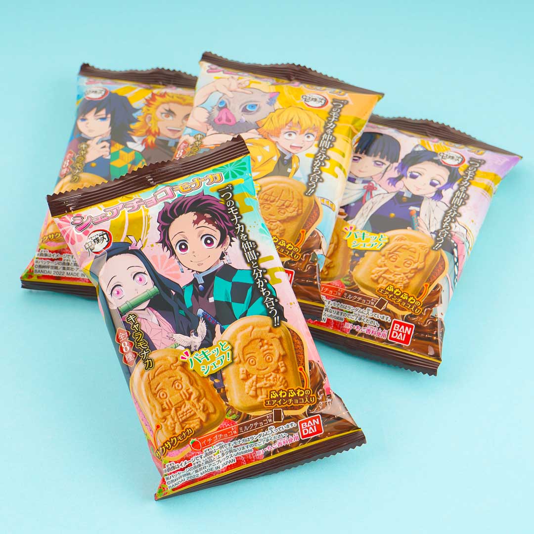 Demon Slayer Double Monaka Wafers - Milk & Strawberry Chocolate