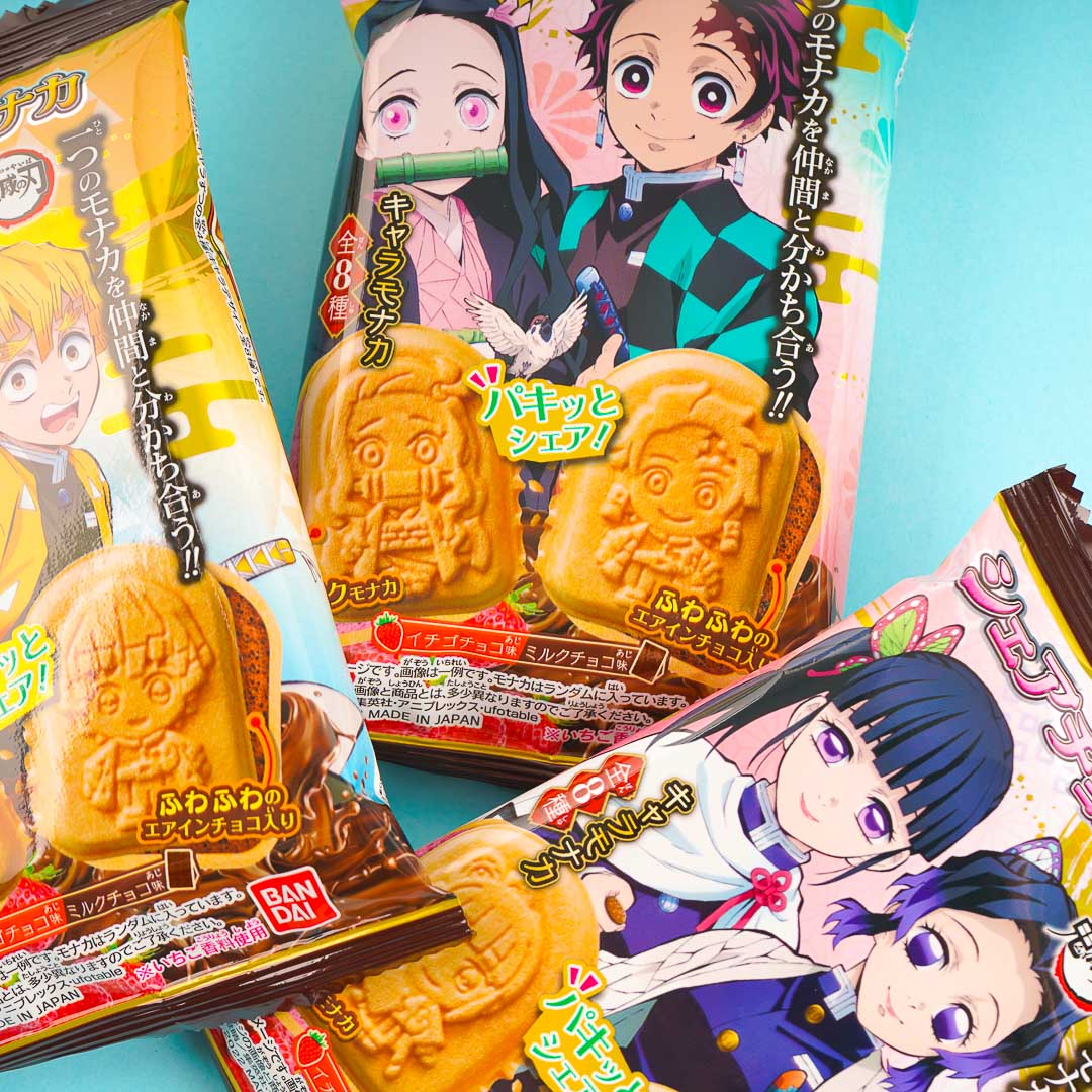 Demon Slayer Double Monaka Wafers - Milk & Strawberry Chocolate
