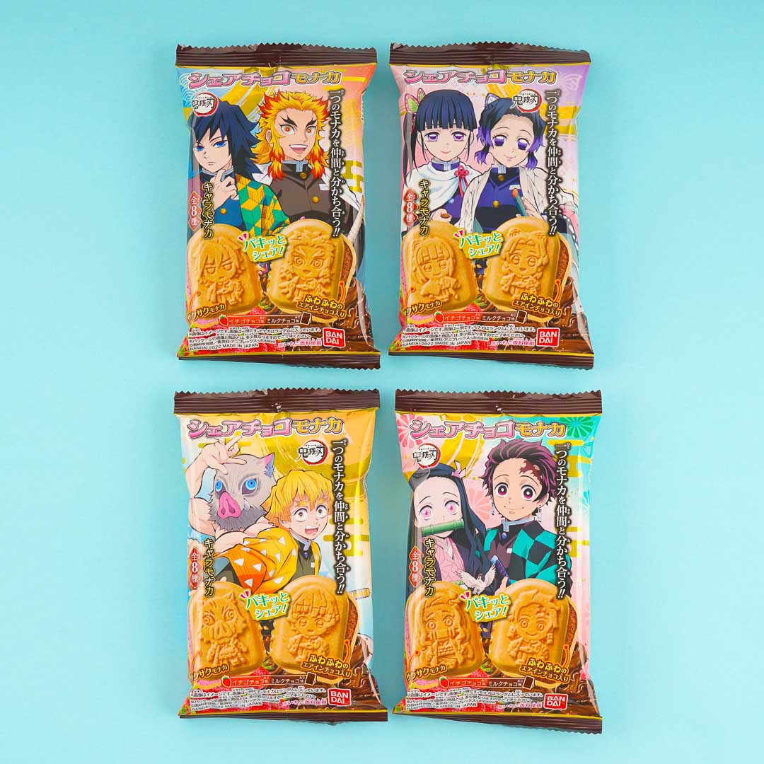 Demon Slayer Double Monaka Wafers - Milk & Strawberry Chocolate
