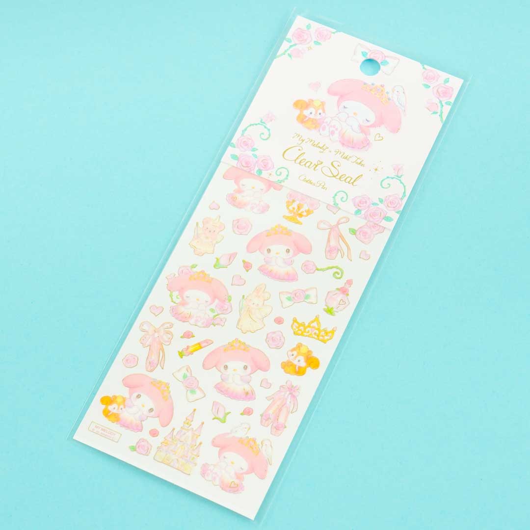 My Melody x Miki Takei Gold Foil Clear Seal Stickers
