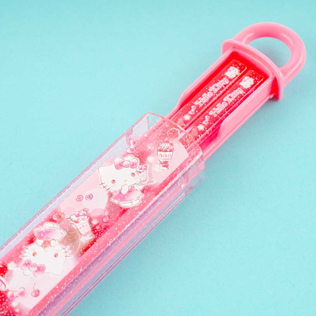 Hello Kitty Cherry Sparkle Chopsticks With Case