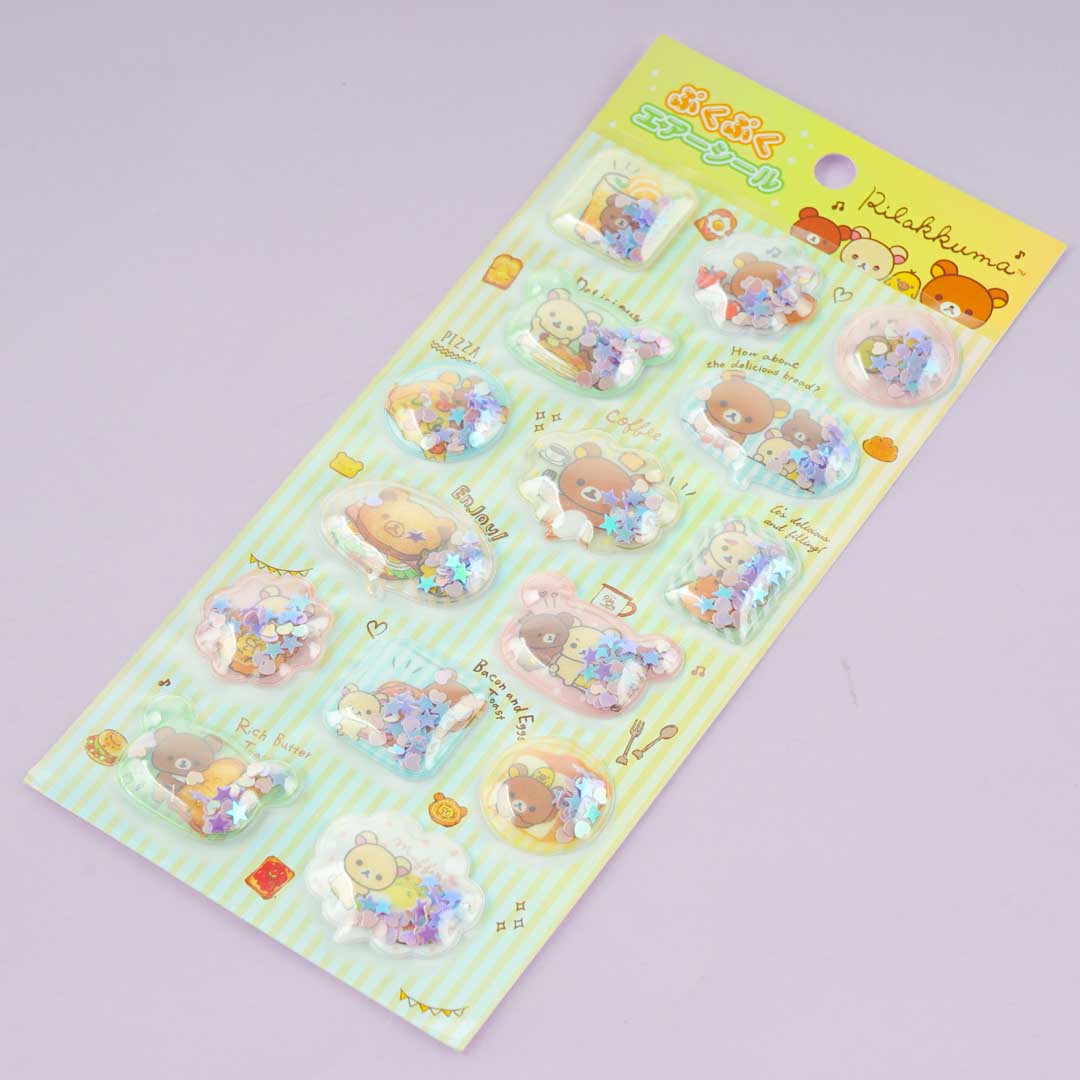 Rilakkuma Puku Puku Air Puffy Stickers - Best Buddies