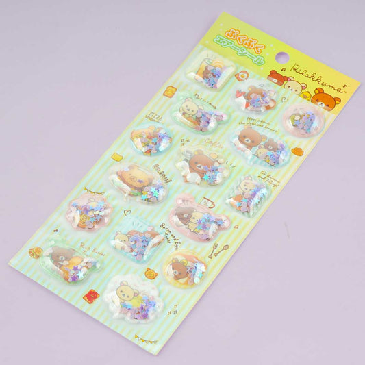 Rilakkuma Puku Puku Air Puffy Stickers - Best Buddies