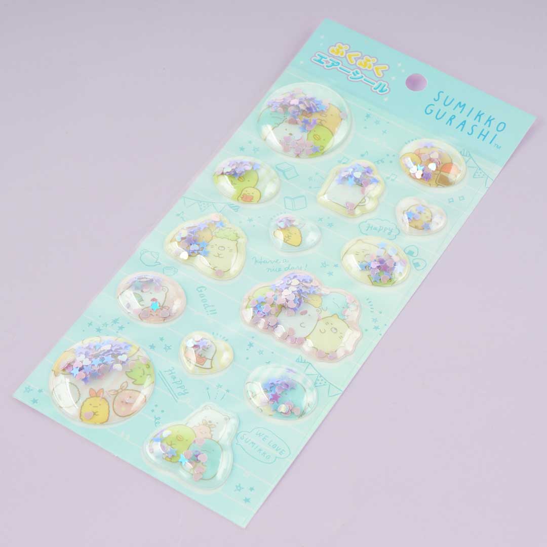 Sumikko Gurashi Puku Puku Air Puffy Stickers - Best Buddies