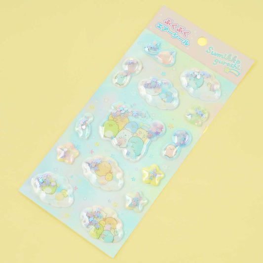 Sumikko Gurashi Puku Puku Air Puffy Stickers - Happy Friends