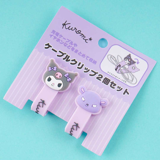 Kuromi Cable Organizer Clip Set - 2 pcs