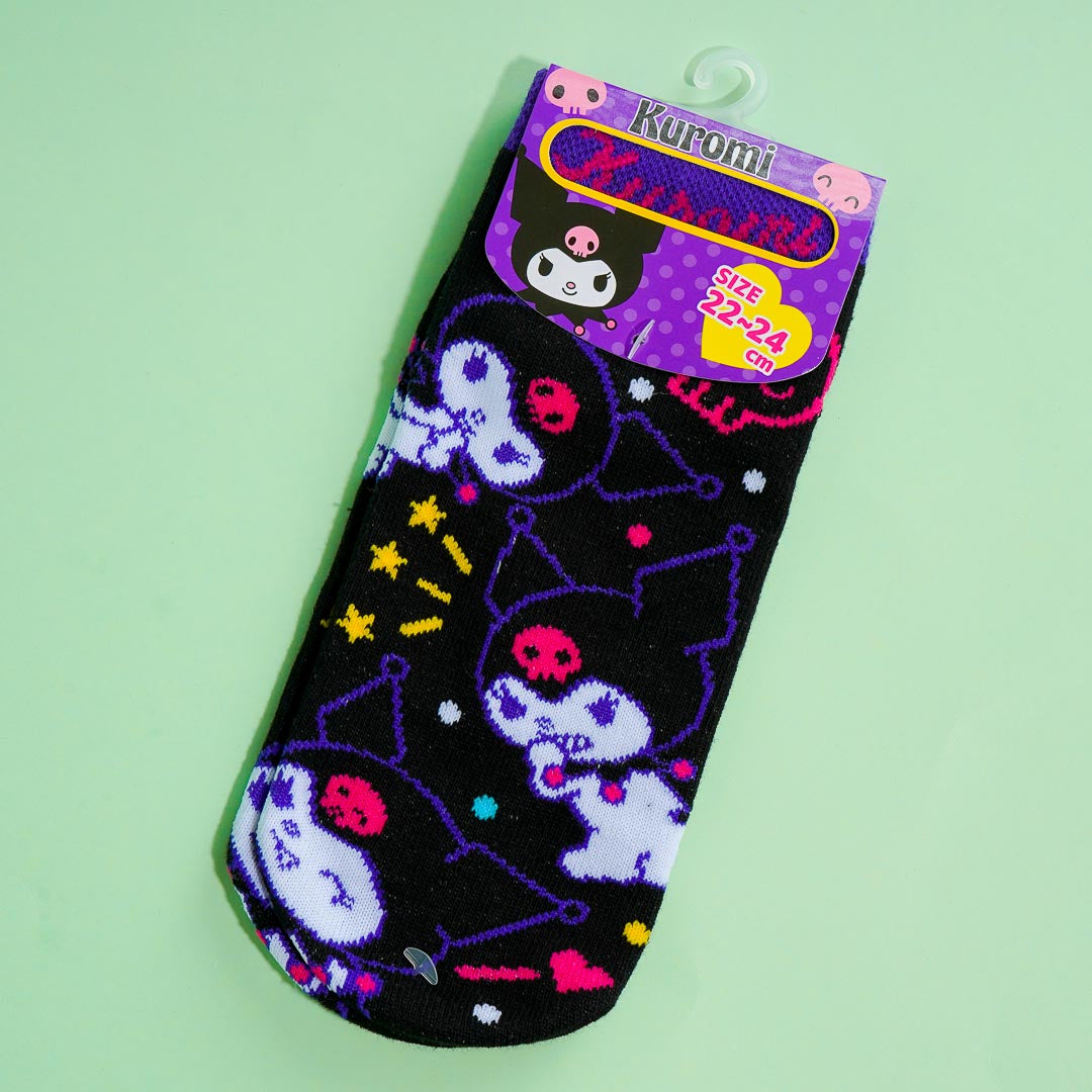 Kuromi Naughty Grin Jacquard Socks