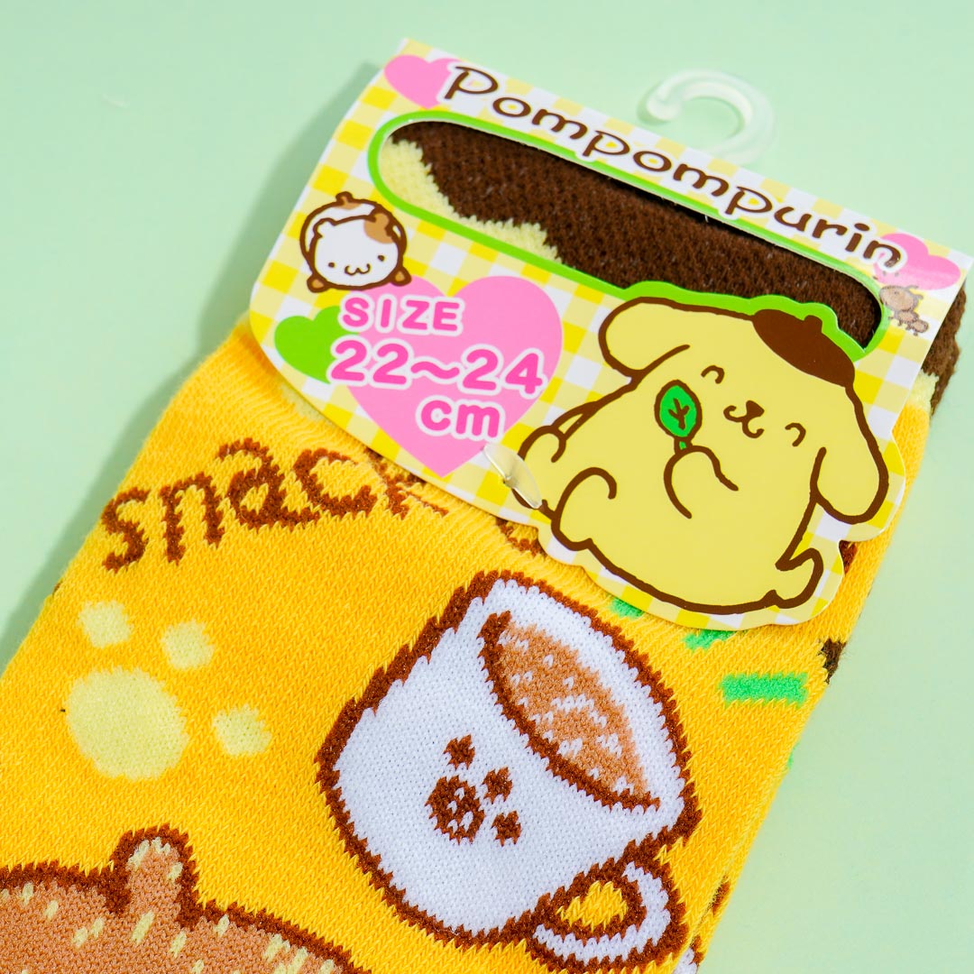 Pompompurin Donut & Coffee Time Jacquard Socks
