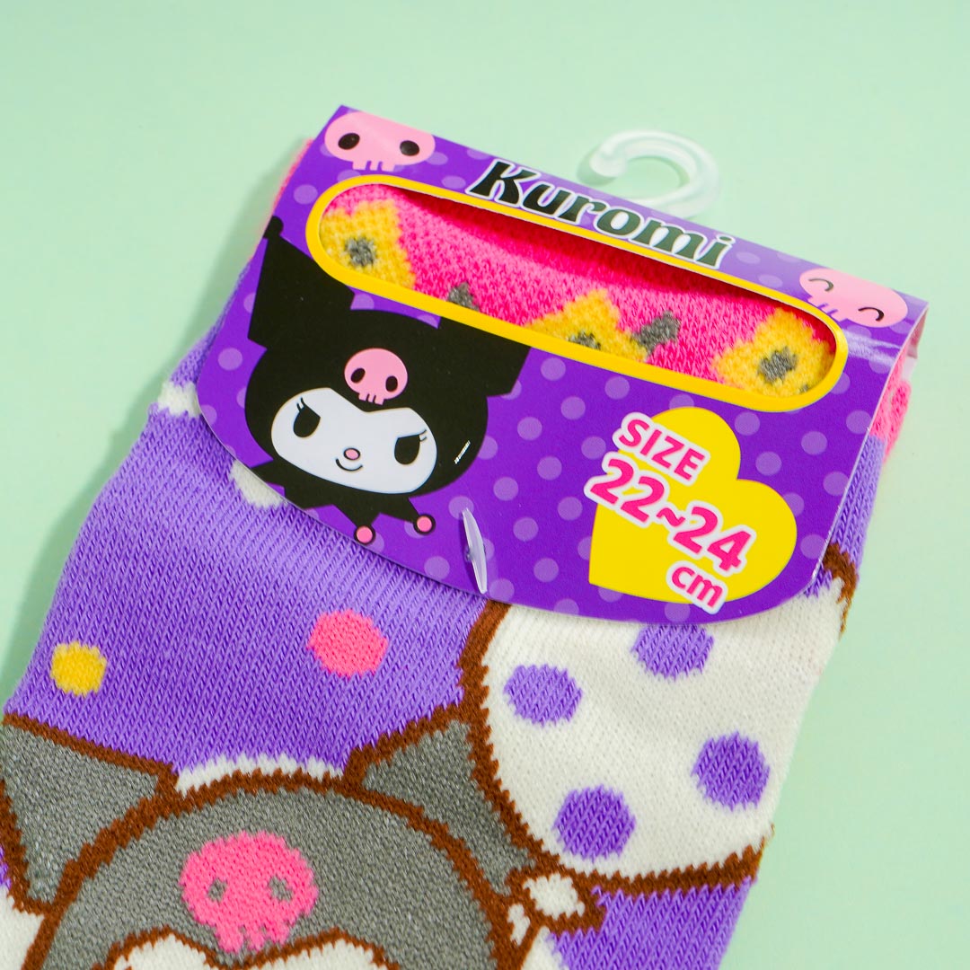 Kuromi Polka-Dot Balloon Jacquard Socks
