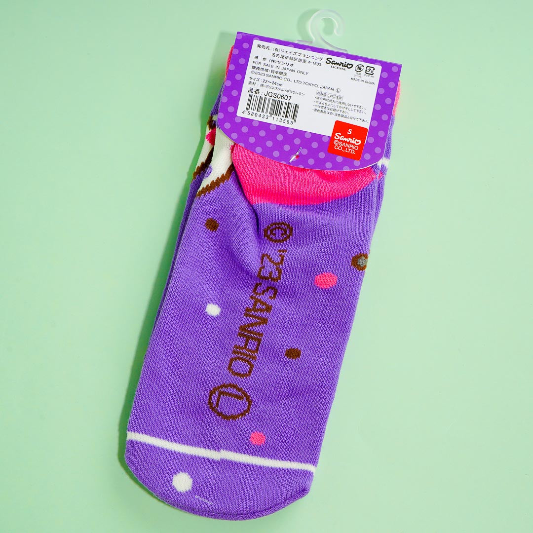 Kuromi Polka-Dot Balloon Jacquard Socks