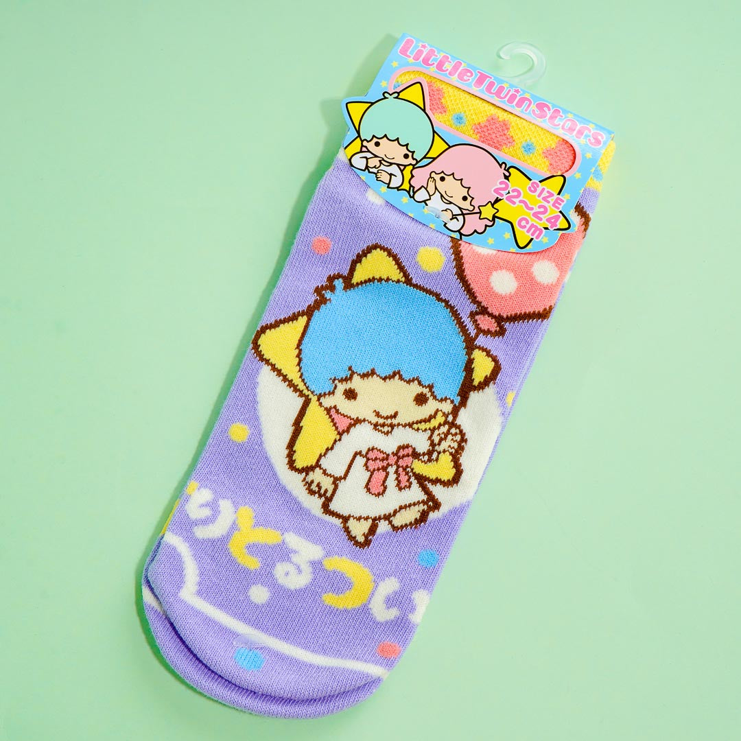 Little Twin Stars Kiki Polka-Dot Balloon Jacquard Socks