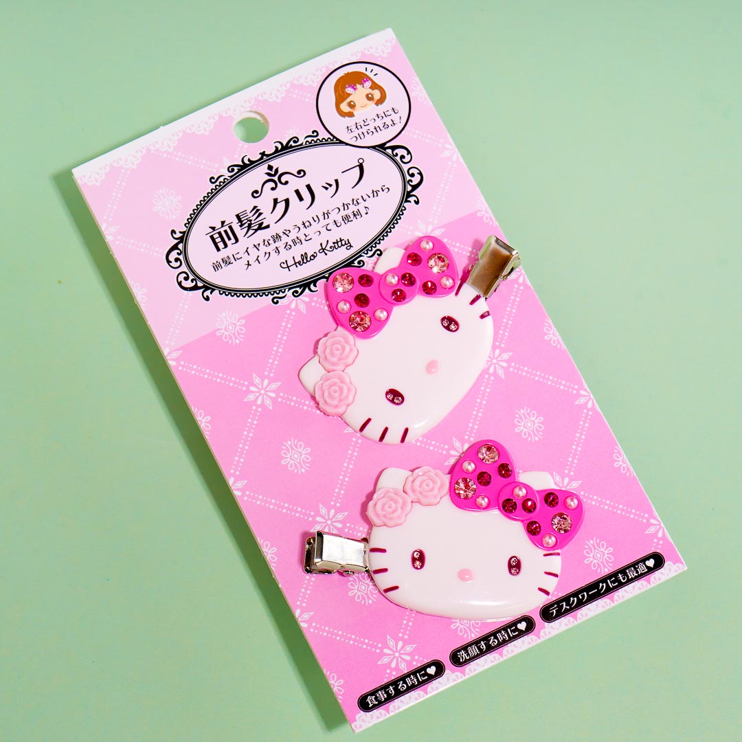 Hello Kitty Bejeweled Sakura Bangs Clip Set