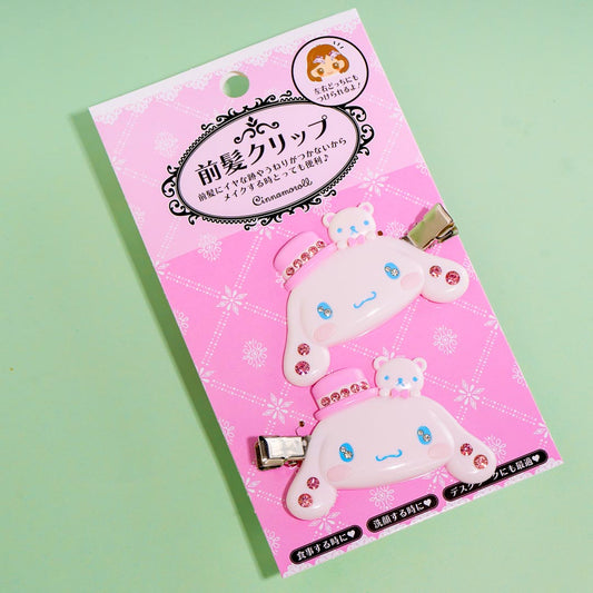 Cinnamoroll Bejeweled Sakura Bangs Clip Set