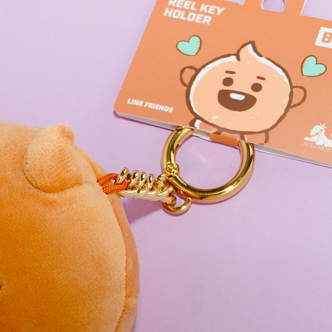 BT21 Baby Plushie Reel Key Holder - SHOOKY