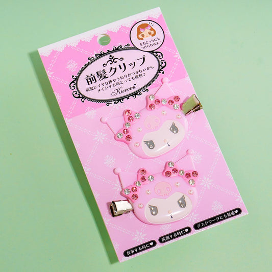 Kuromi Bejeweled Sakura Bangs Clip Set