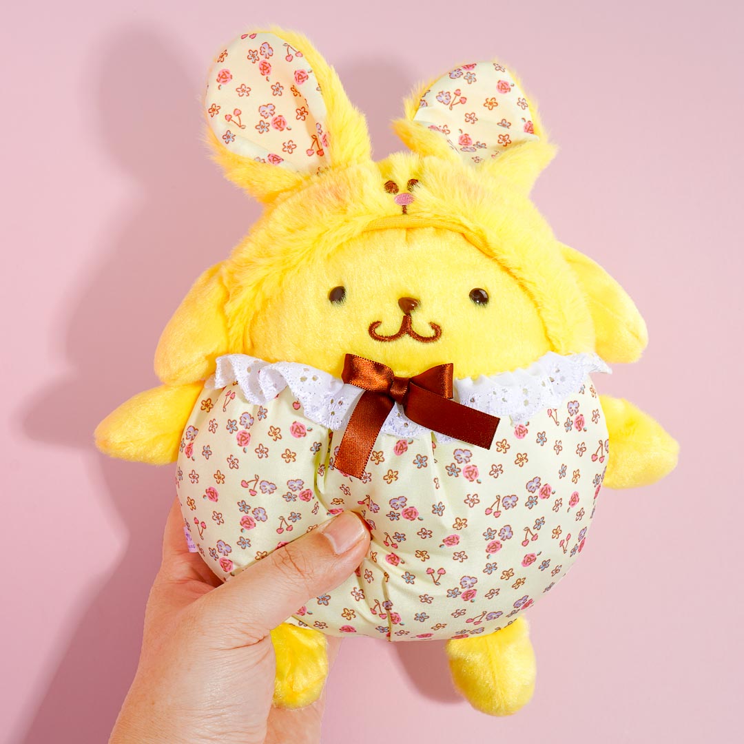 Pompompurin Flower Bunny Plushie - Medium