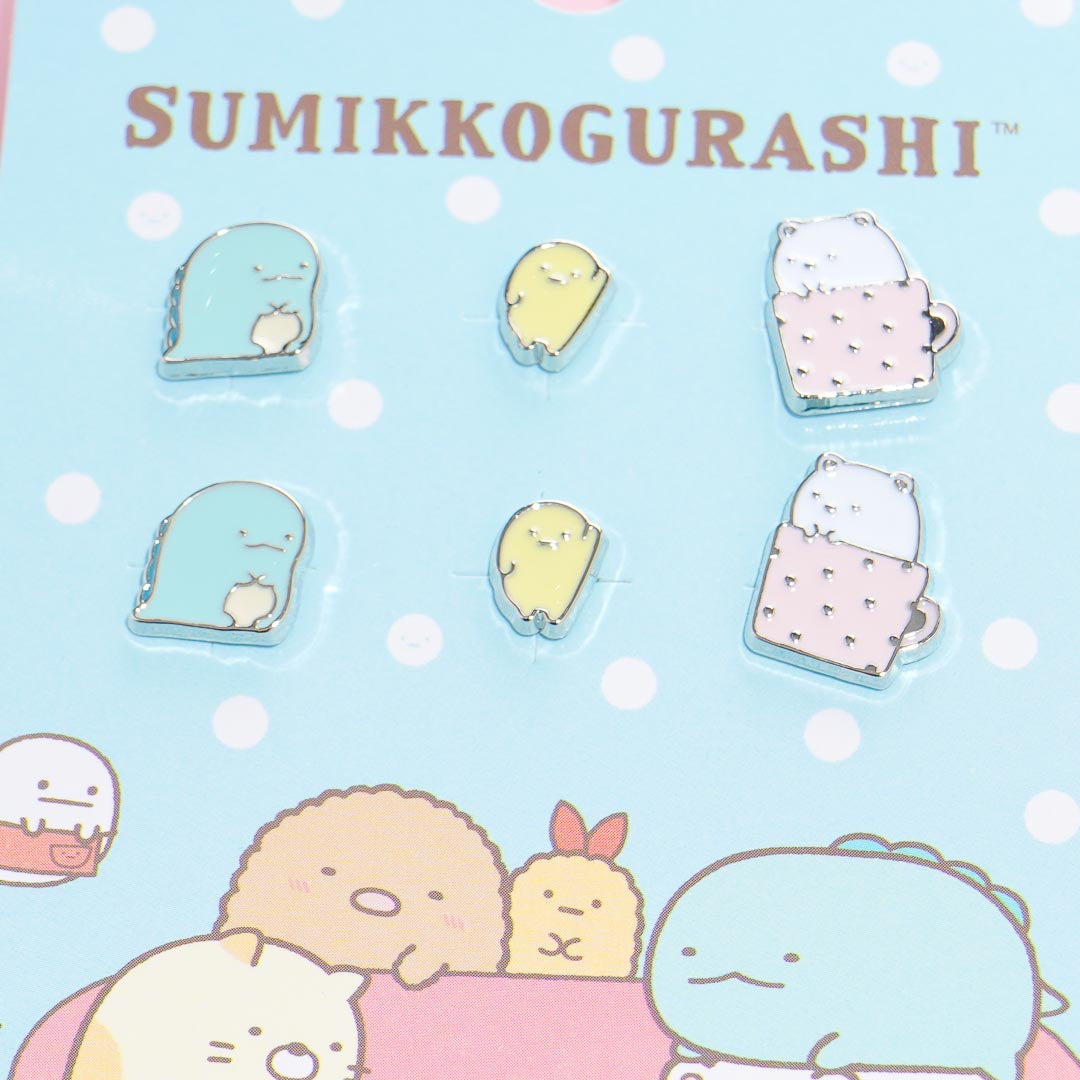 Sumikko Gurashi Lounging Silver Earring Set